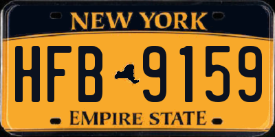 NY license plate HFB9159