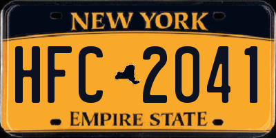 NY license plate HFC2041
