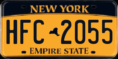 NY license plate HFC2055