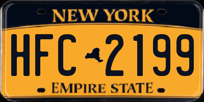 NY license plate HFC2199