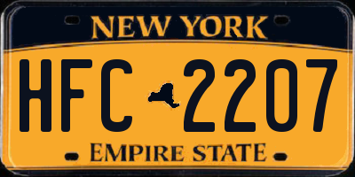 NY license plate HFC2207