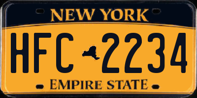 NY license plate HFC2234