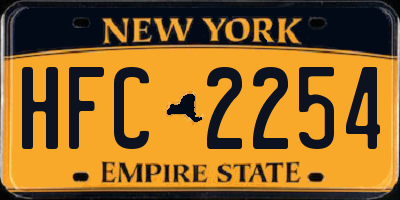 NY license plate HFC2254