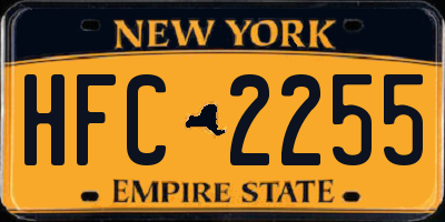 NY license plate HFC2255
