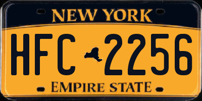 NY license plate HFC2256