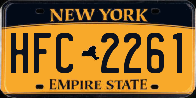 NY license plate HFC2261