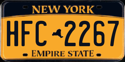 NY license plate HFC2267