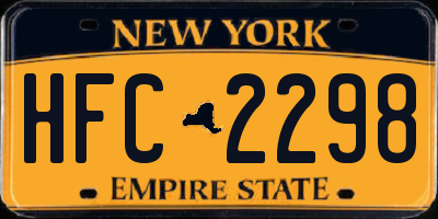 NY license plate HFC2298