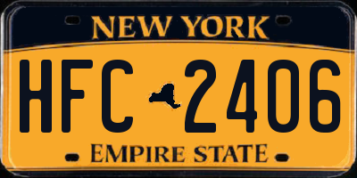 NY license plate HFC2406
