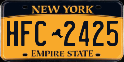 NY license plate HFC2425
