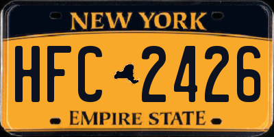 NY license plate HFC2426