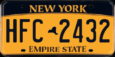 NY license plate HFC2432