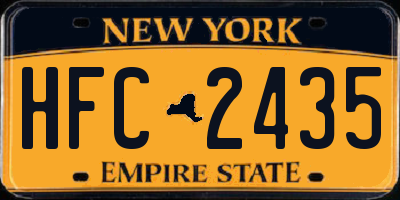 NY license plate HFC2435