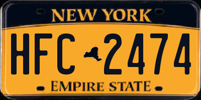 NY license plate HFC2474