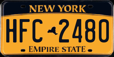 NY license plate HFC2480