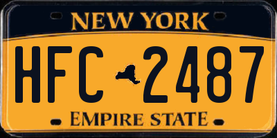 NY license plate HFC2487