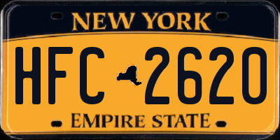 NY license plate HFC2620