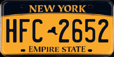 NY license plate HFC2652