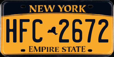 NY license plate HFC2672
