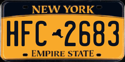NY license plate HFC2683