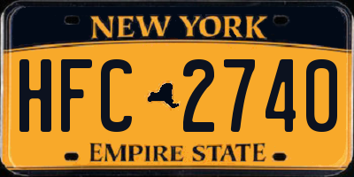 NY license plate HFC2740