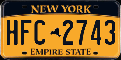 NY license plate HFC2743