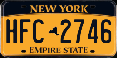 NY license plate HFC2746