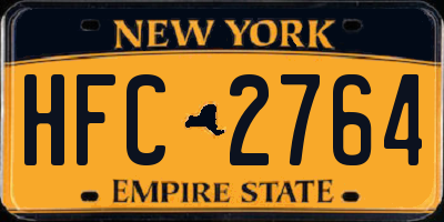 NY license plate HFC2764