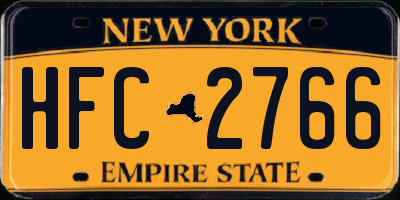 NY license plate HFC2766
