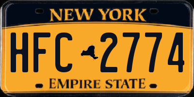 NY license plate HFC2774