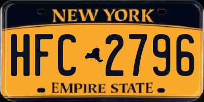 NY license plate HFC2796