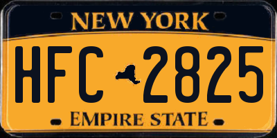 NY license plate HFC2825