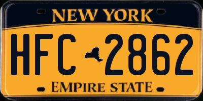 NY license plate HFC2862