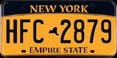 NY license plate HFC2879