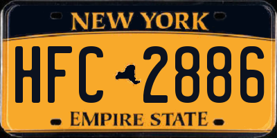 NY license plate HFC2886