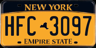 NY license plate HFC3097