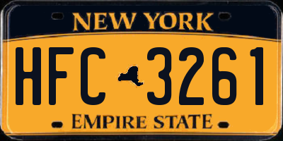 NY license plate HFC3261