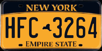 NY license plate HFC3264