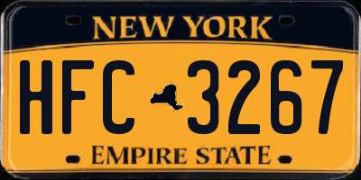 NY license plate HFC3267