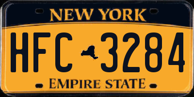 NY license plate HFC3284