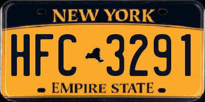 NY license plate HFC3291
