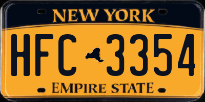 NY license plate HFC3354