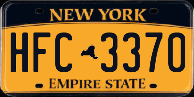 NY license plate HFC3370