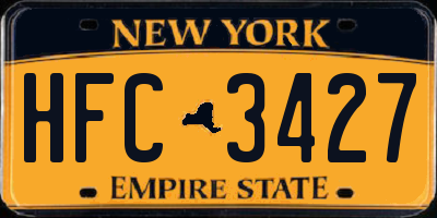 NY license plate HFC3427