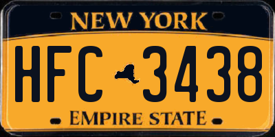 NY license plate HFC3438