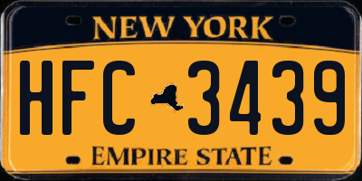 NY license plate HFC3439