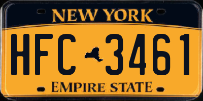 NY license plate HFC3461