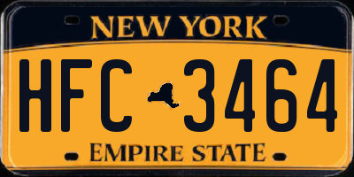 NY license plate HFC3464
