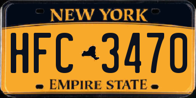 NY license plate HFC3470