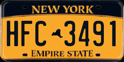 NY license plate HFC3491